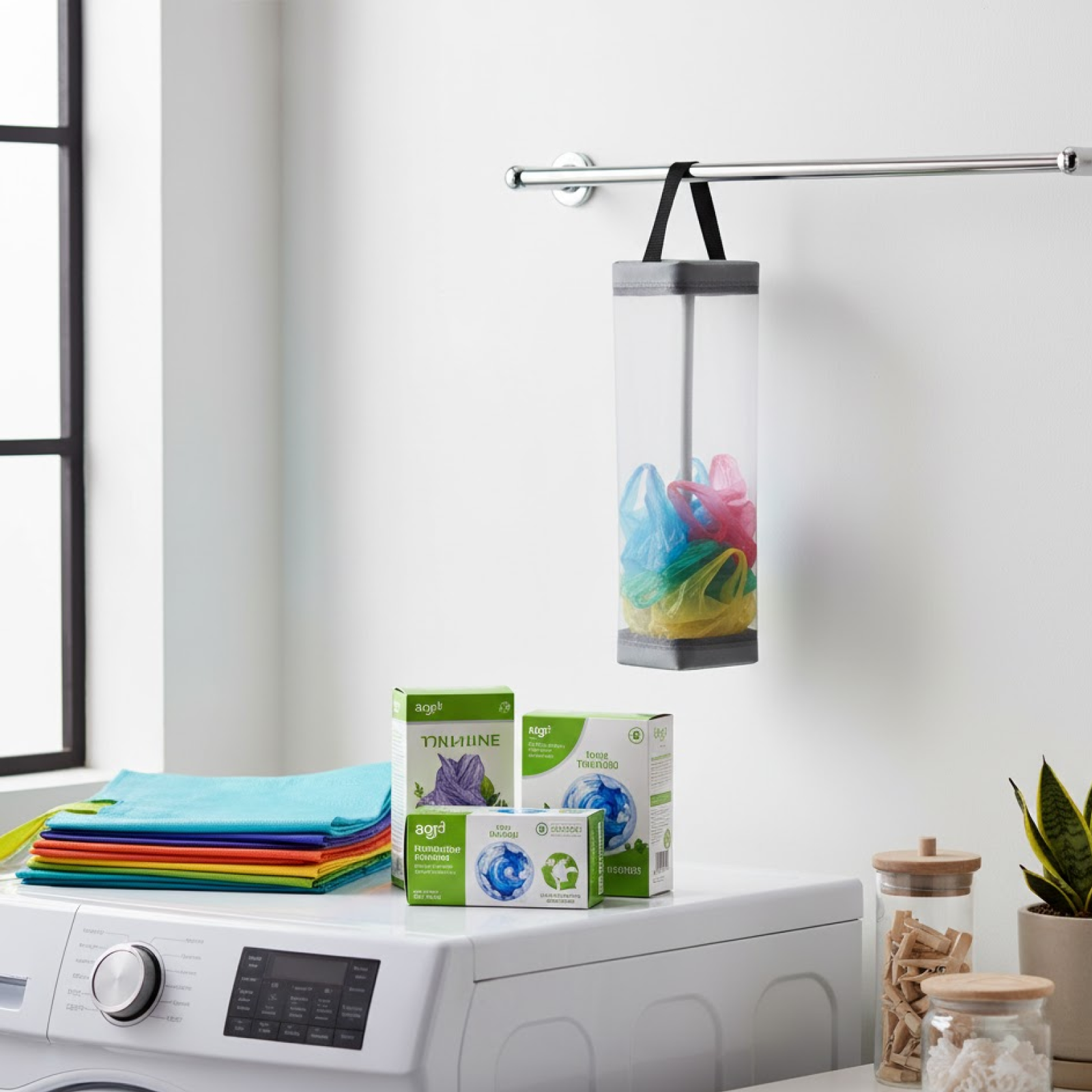 Hanging Waste Bag Holder – Durable Mesh Organizer | Tidy Table