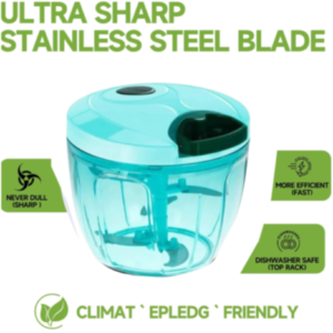 Manual Vegetable Chopper – 5 Blade Stainless Steel | Quickslice