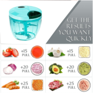Manual Vegetable Chopper – 5 Blade Stainless Steel | Quickslice