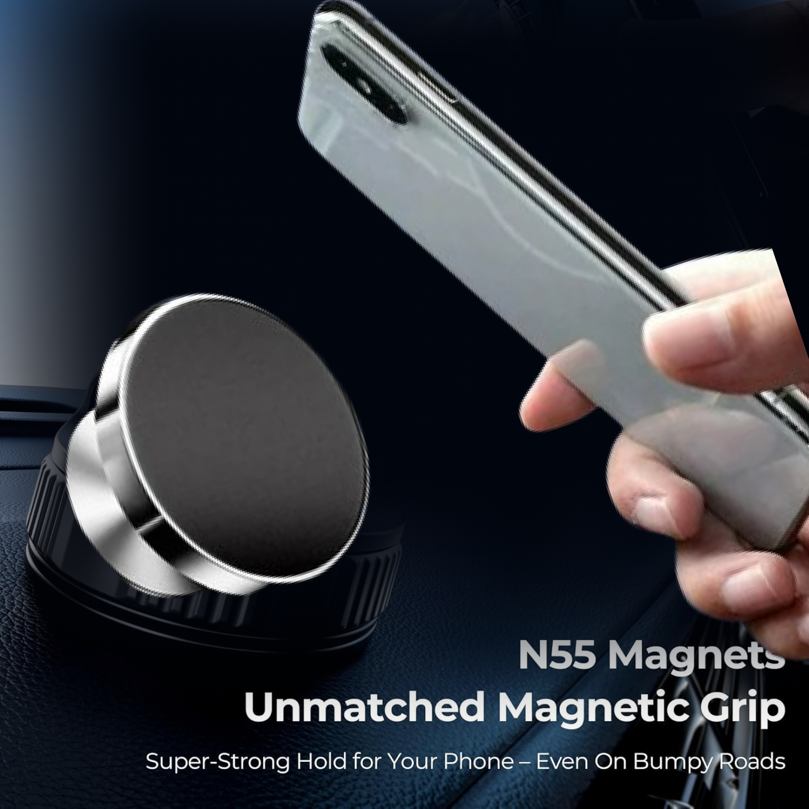 Magnetic Phone Holder Stand – 360° Rotating Secure Grip