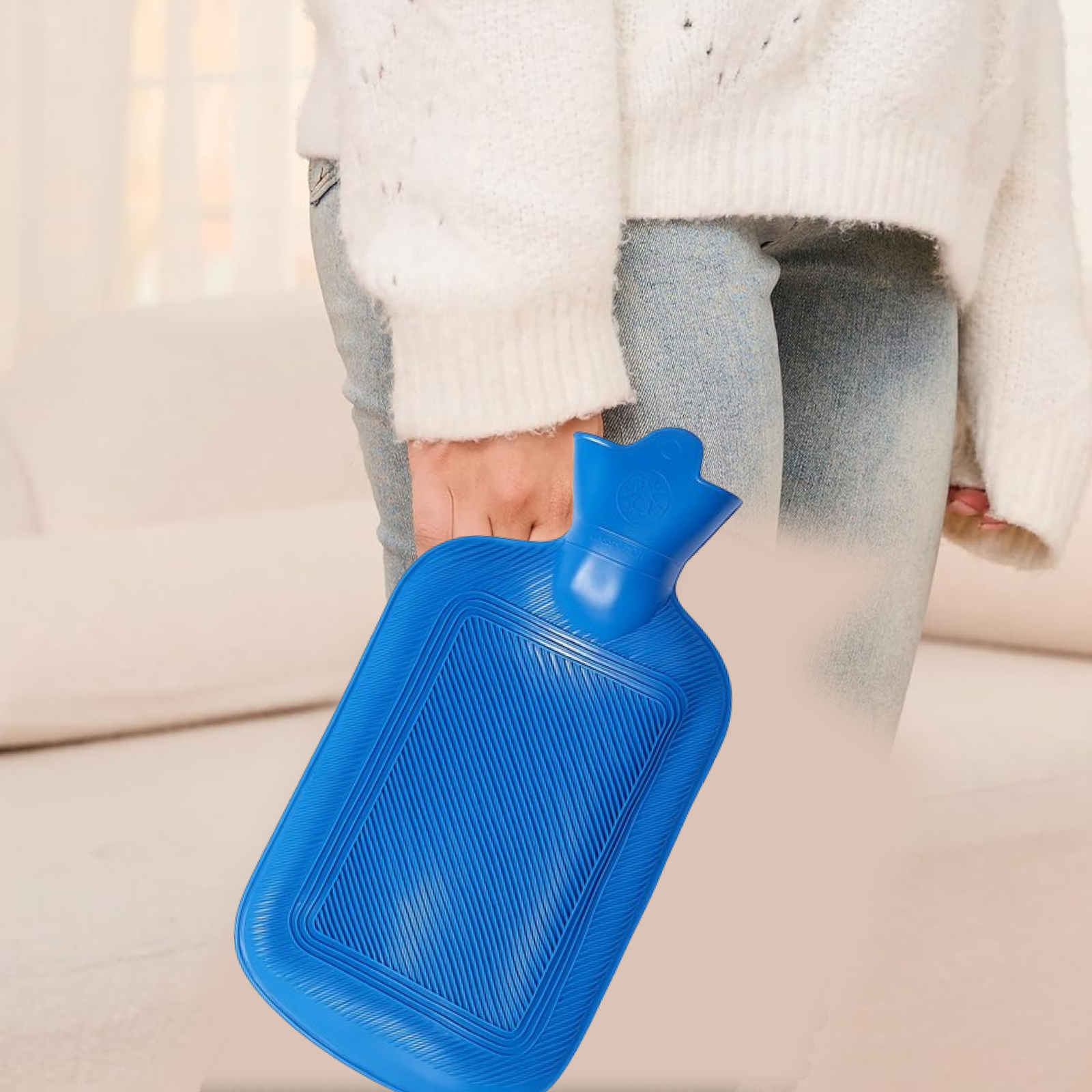 Rubber Hot Water Bag for Pain Relief, Muscle Aches & Warmth | Velvet Wellness