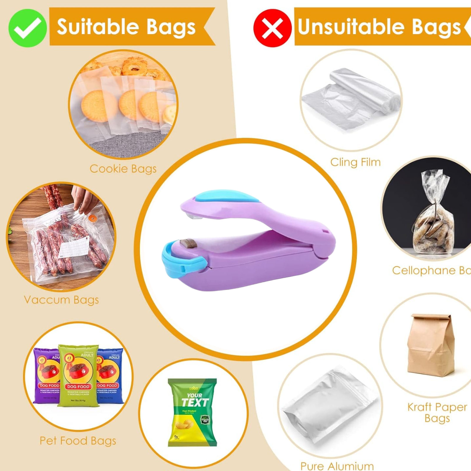 Mini Heat Sealer – Portable Food Bag Sealing Machine | XcelCraft