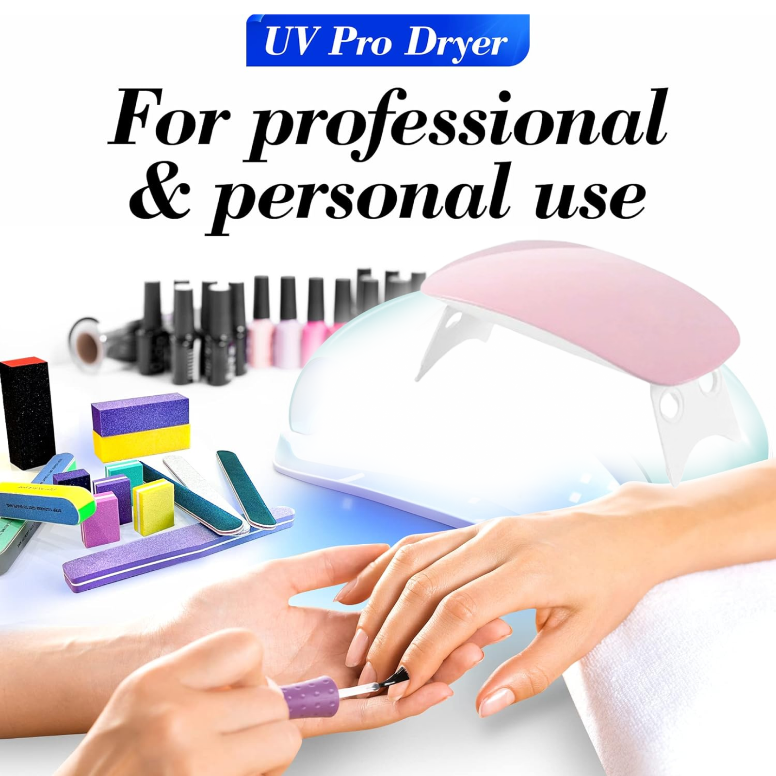 Gel Nail Dryer – Portable Mini UV LED Lamp for Salon Finish | AuriGlam