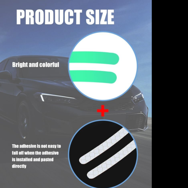 Reflective Car Wheel Stickers – Multicolored 20 Pcs for Night Safety | Velvet Wheels