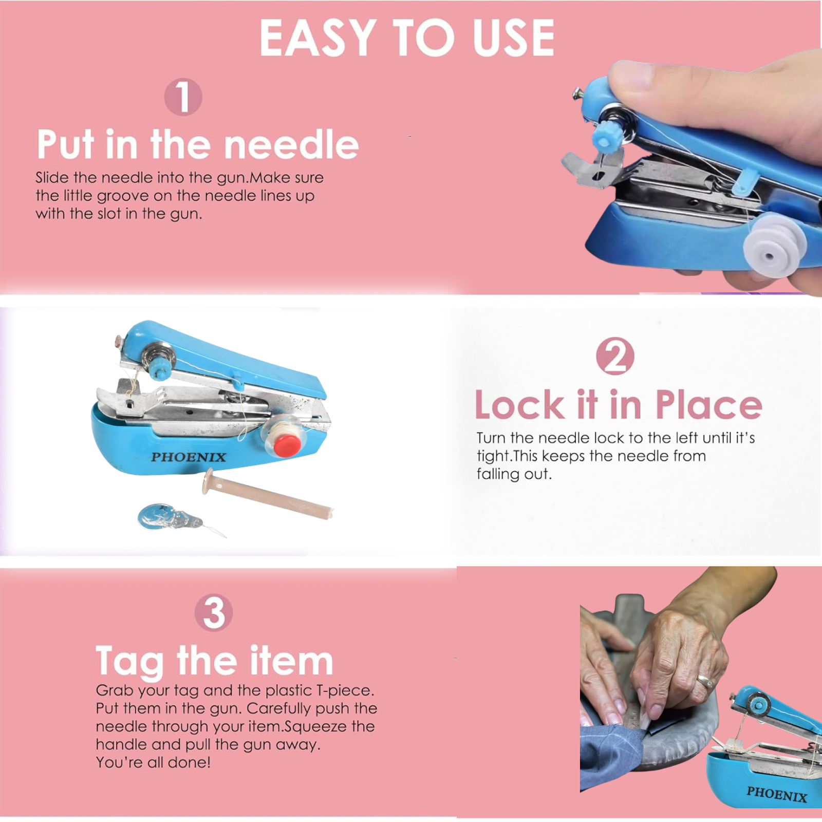 Mini Sewing Machine – Portable & Cordless Stitcher | Storenzo