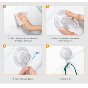 Transparent Suction Hooks – Strong Hold, Drill-Free Storage | GlimmerHome
