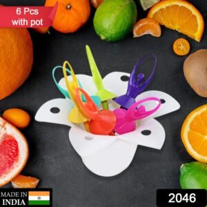 Fruit Fork Set – Dancing Doll Cutlery with Stand (Set of 6) | Jiaqi