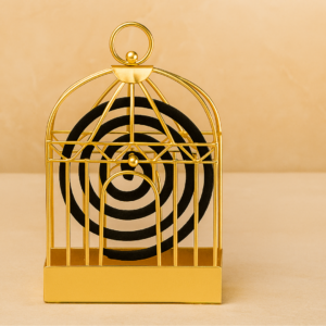 Mosquito Coil Holder – Vintage Iron Birdcage Design