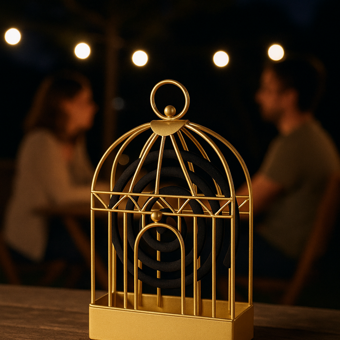 Mosquito Coil Holder – Vintage Iron Birdcage Design