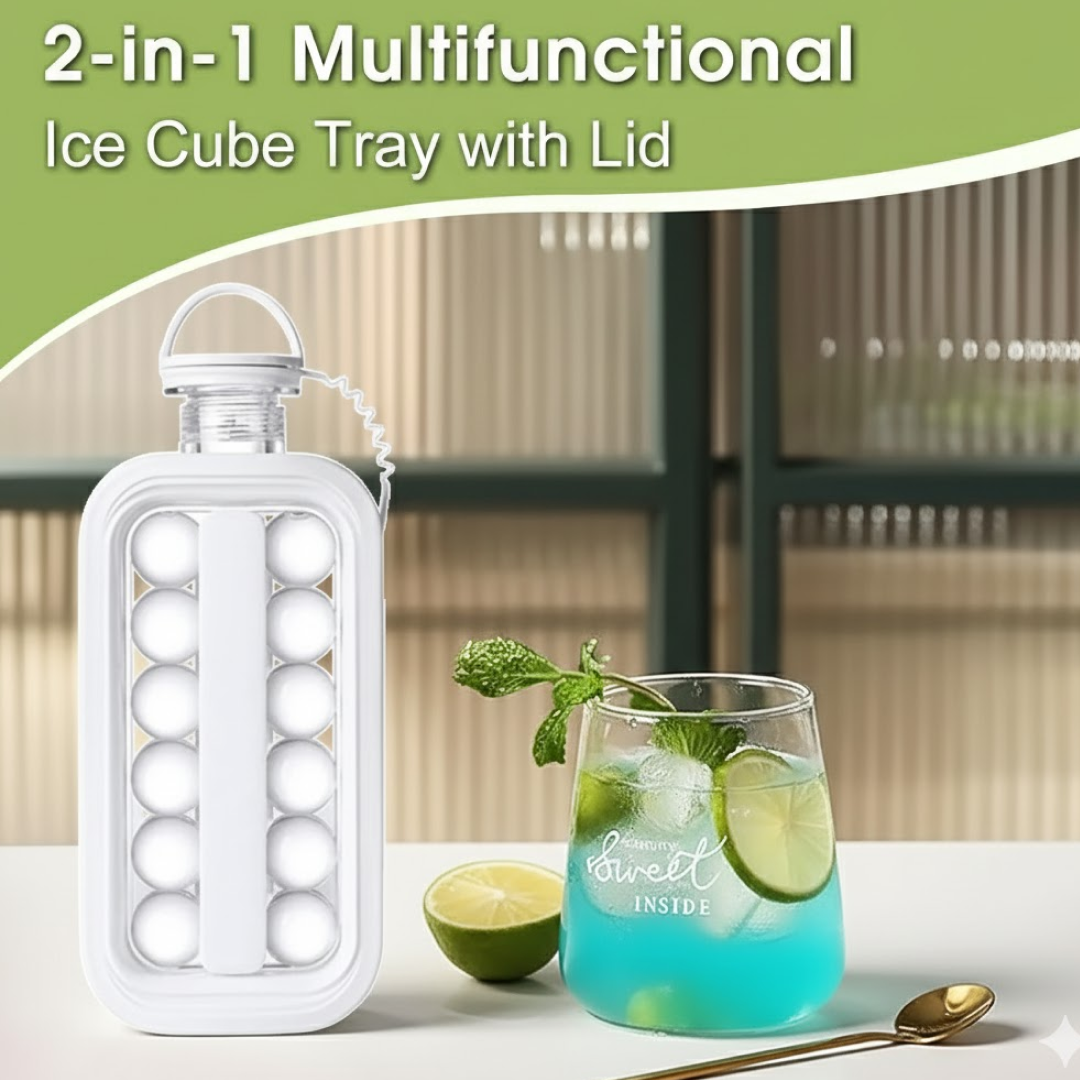 Foldable Ice Tray – 2-in-1 Ice Ball Maker & Bottle | ChefAura