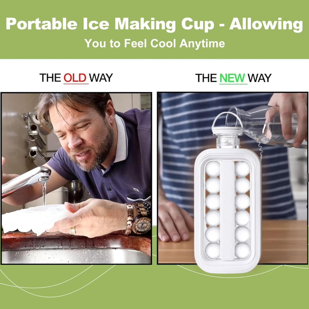 Foldable Ice Tray – 2-in-1 Ice Ball Maker & Bottle | ChefAura