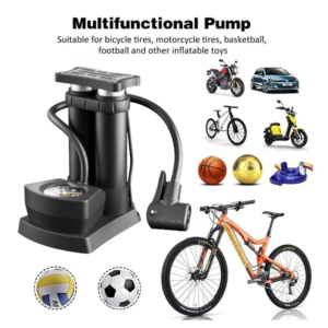 20536 Mini Bike Pump – Portable Foot Operated with Gauge | Safora