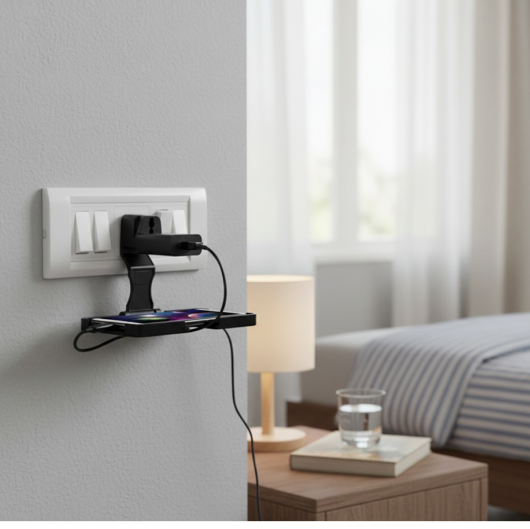 Mobile Charging Wall Holder – Foldable, Secure Stand | PHOBIA