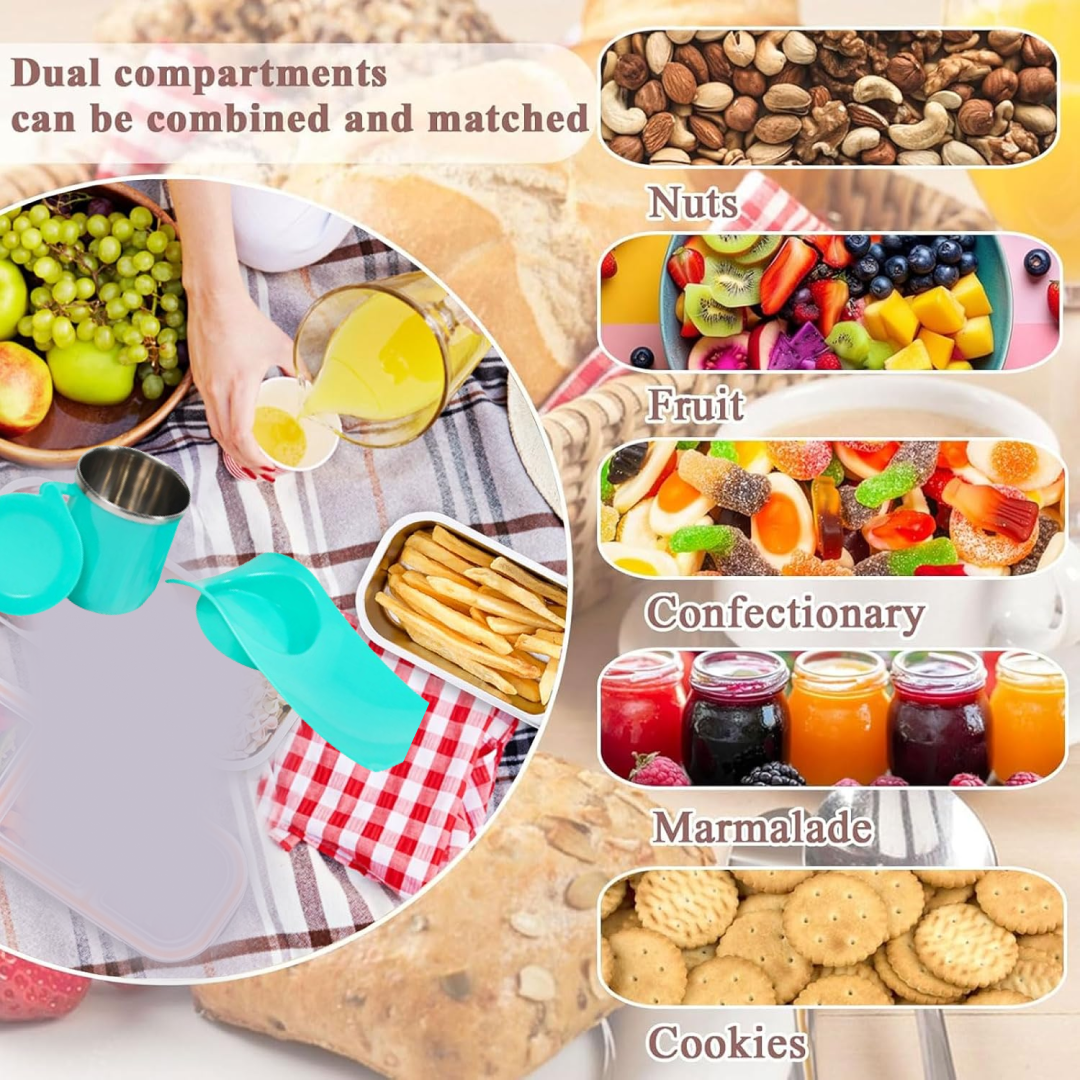 20597 Snack Tray with Steel Cup – Multi-functional for Kids & Home | TinyTrendy