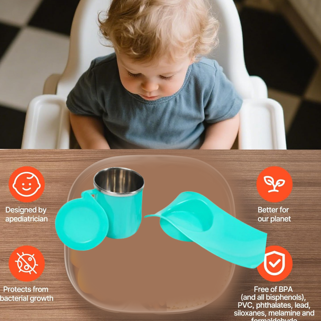 20623 Snack Tray with Steel Cup – Multi-functional for Kids & Home | TinyTrendy