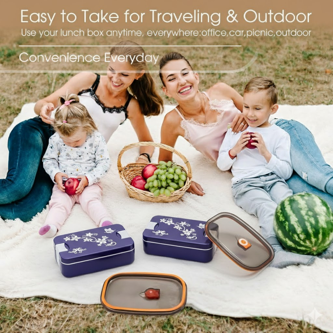 Airtight Lunch Box – 2-Compartment Leak-Proof | Lunchie Bunchie