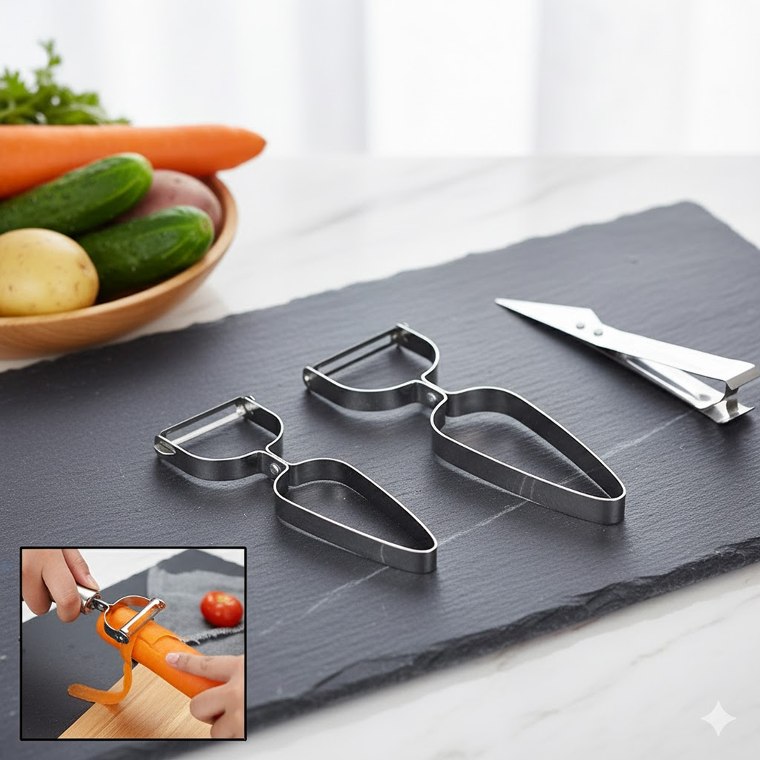 3-in-1 Vegetable Peeler Set – Multifunctional Kitchen Tool | Quickslice