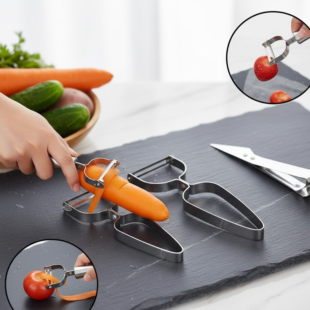 3-in-1 Vegetable Peeler Set – Multifunctional Kitchen Tool | Quickslice