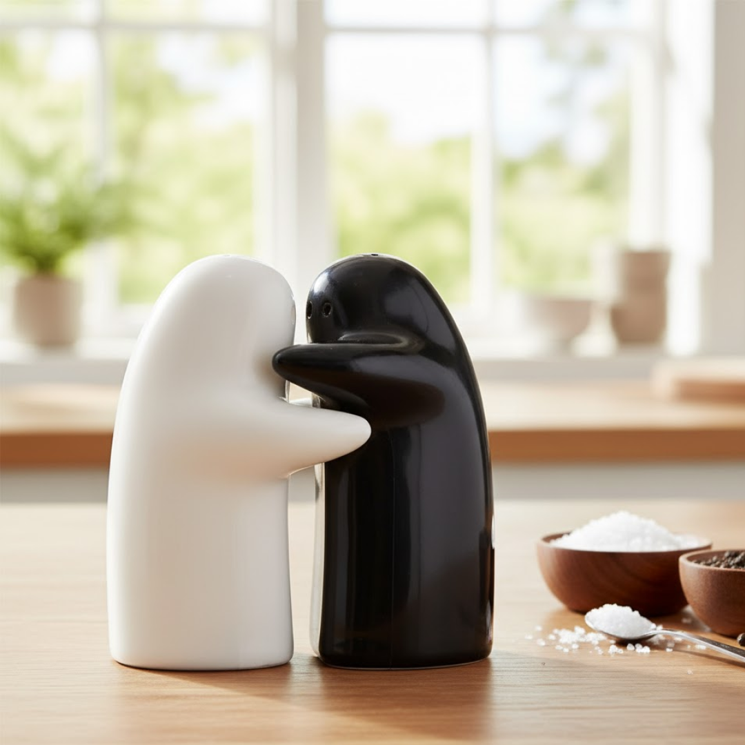 Ceramic Salt and Pepper Shakers – Modern Couple Design | Tidy Table
