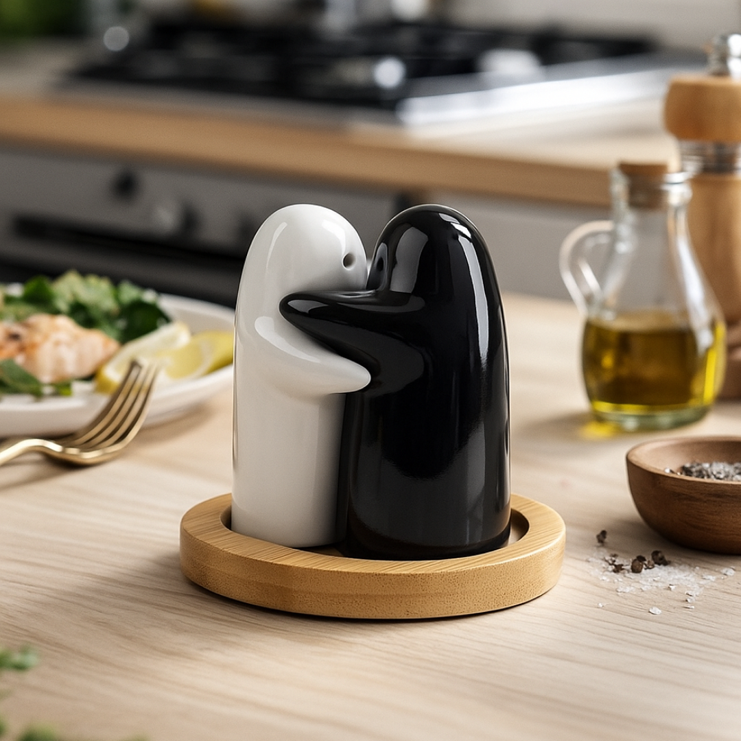 Ceramic Salt and Pepper Shakers – Modern Couple Design | Tidy Table