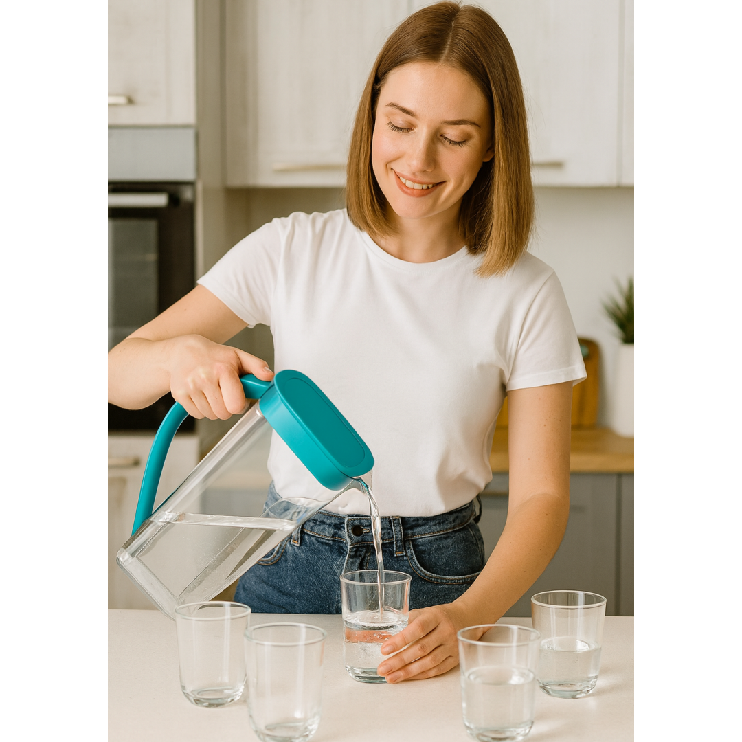 20745 Plastic Jug with 6 Glass Set – 1.5L Unbreakable & Elegant