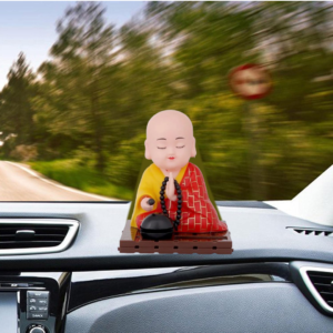 Solar Buddha Statue – Moving Head & Hand Decor | XcelCraft