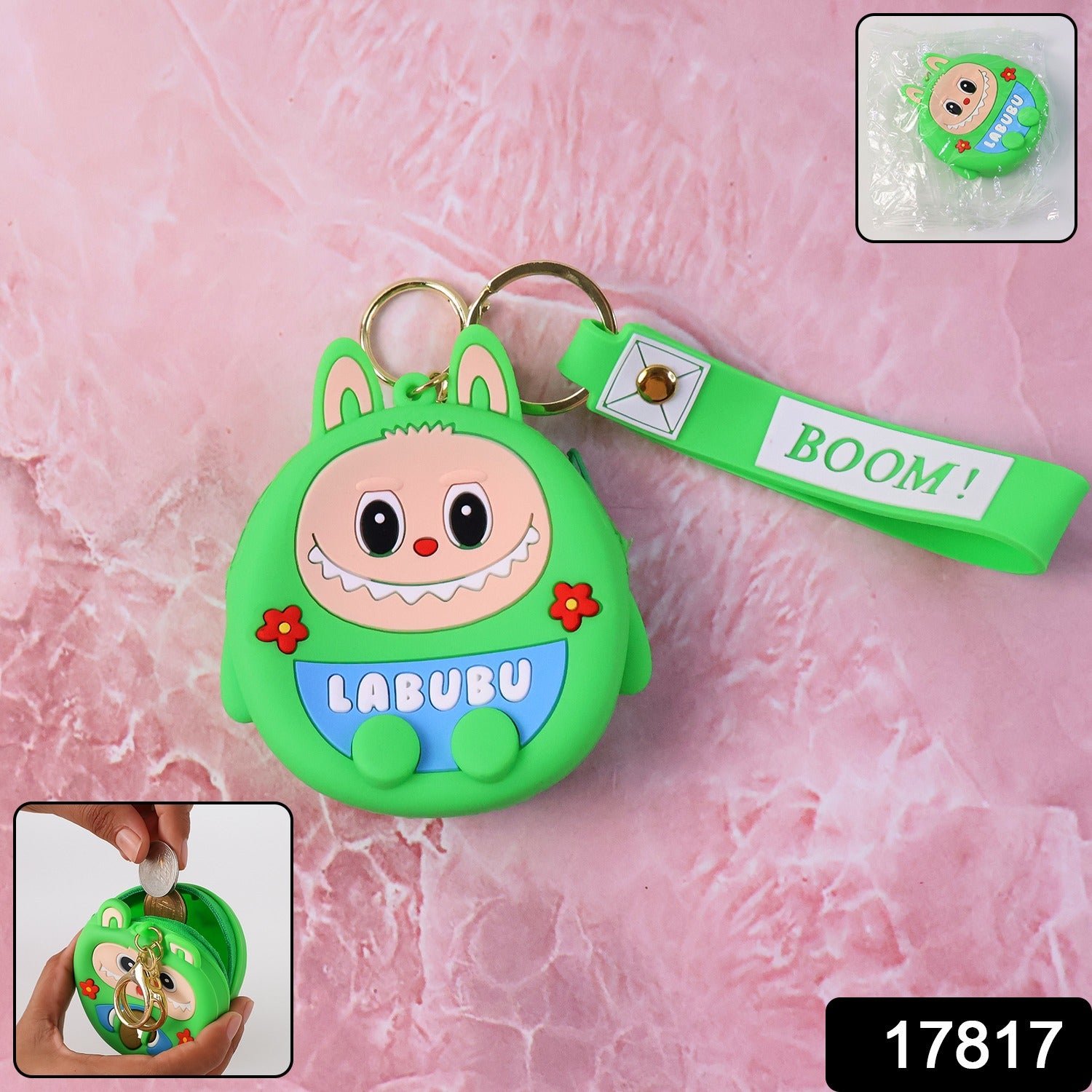 20917817-50Pc-Coinpouch-Av-Sv Cartoon Coin Pouch with Keychain – Cute & Compact Organizer