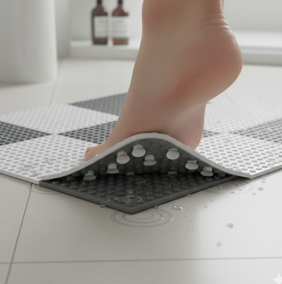 Bath Anti-Slip Mat – Bathroom Safety Mat 26x26 cm | Mini Bubbles