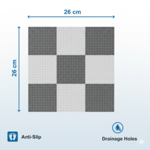 Bath Anti-Slip Mat – Bathroom Safety Mat 26x26 cm | Mini Bubbles