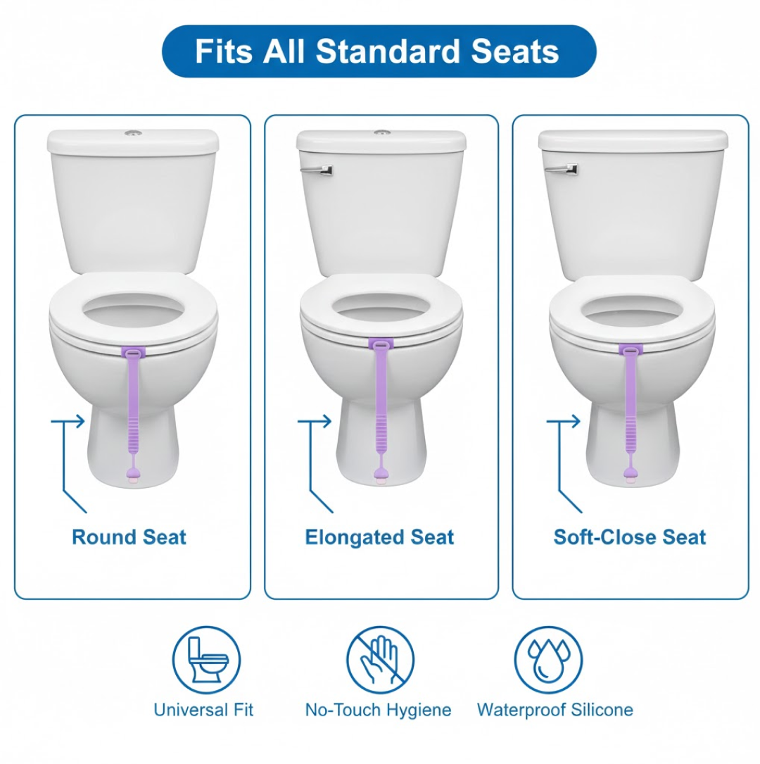 Toilet Seat Lifter – Hygienic Silicone Grip for Bathroom | Bathora