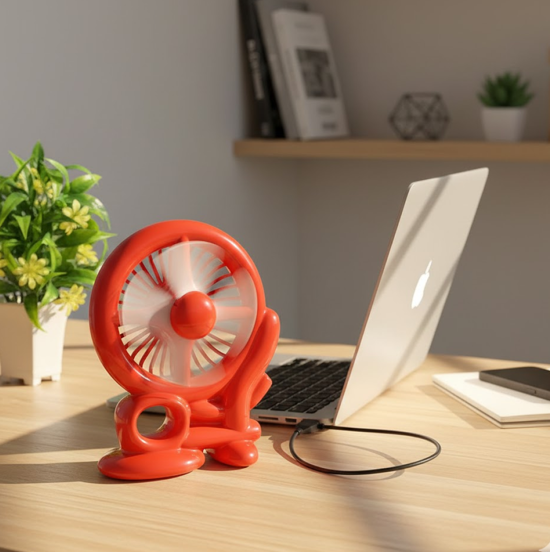 2092621008 Mini Cooling USB Fan – Portable Desk Fan for Home & Office | Velvet Wheels