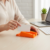 Plastic Business Card & Mobile Holder – Space-Saving Desk Organizer