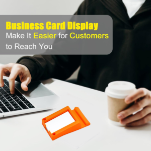 Plastic Business Card & Mobile Holder – Space-Saving Desk Organizer