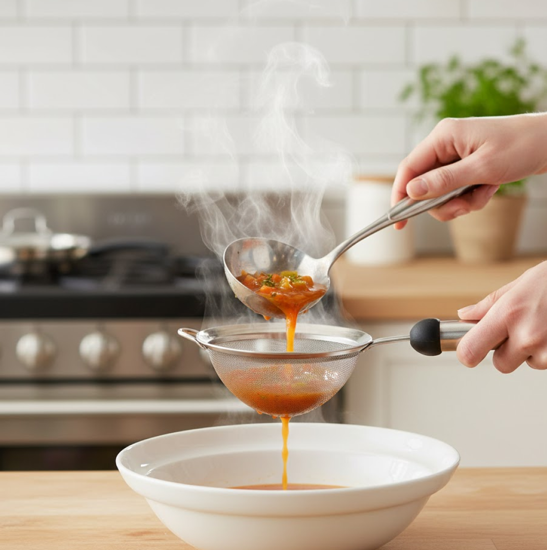 Stainless Steel Strainer – Fine Mesh Kitchen Filter | Quickslice