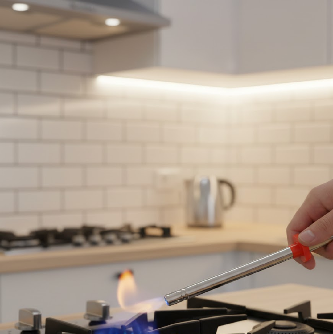Gas Lighter – Fuel-Free Stainless Steel Kitchen Tool | Dabster