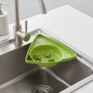 Corner Sink Strainer – Kitchen Waste & Sponge Holder | ShineCrest