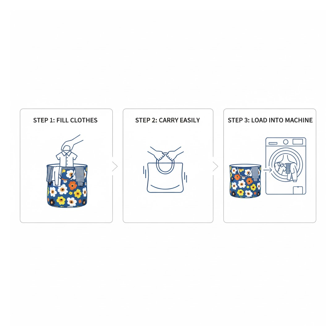Canvas Laundry Bag for Home & Toy Storage – Collapsible | Organivo