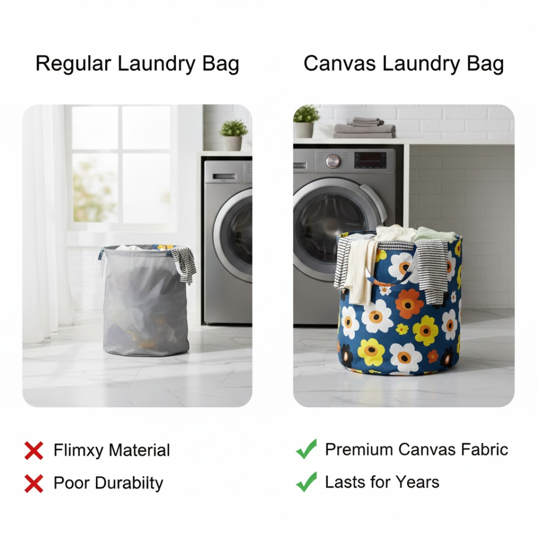 Canvas Laundry Bag for Home & Toy Storage – Collapsible | Organivo