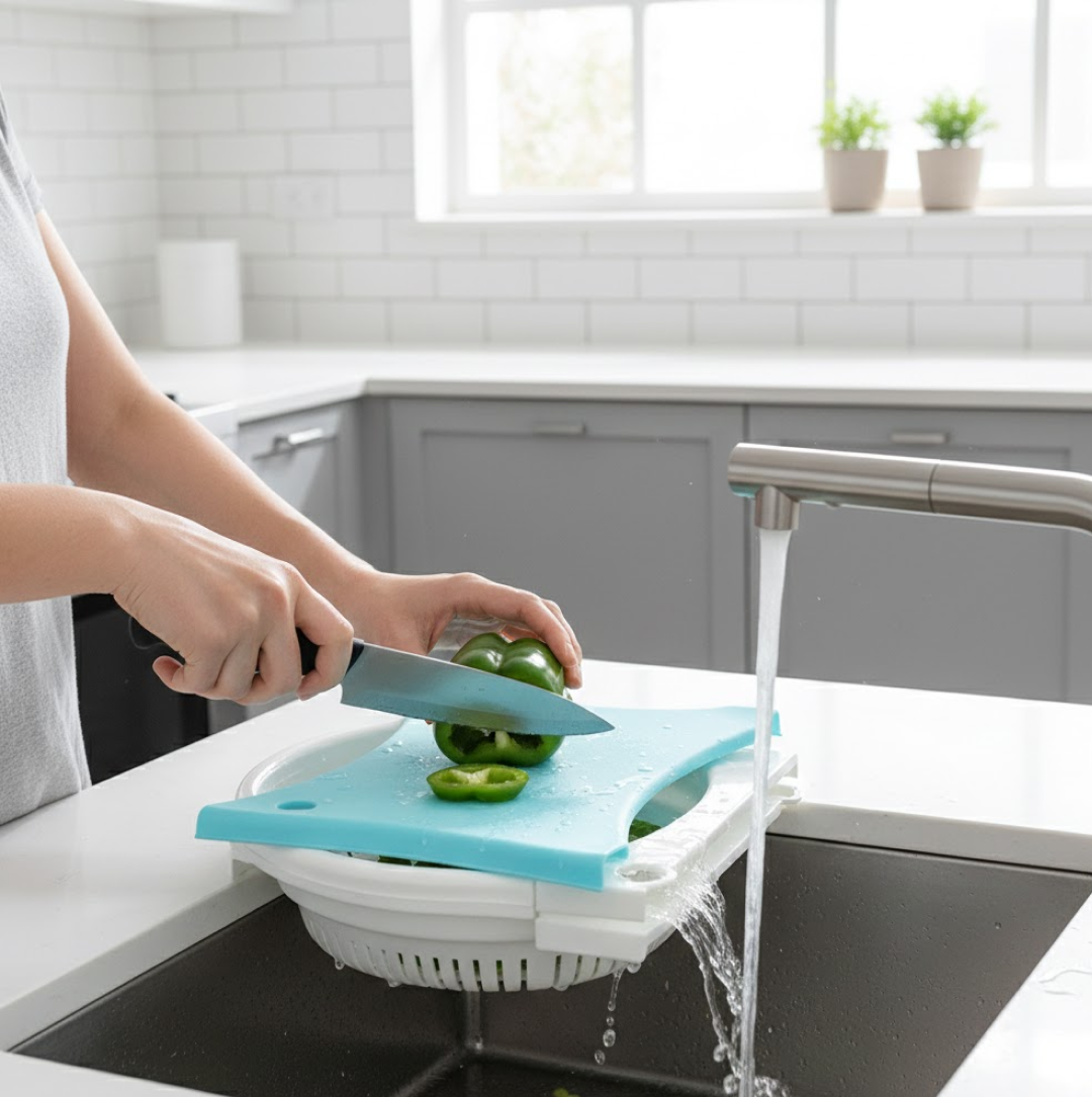 Vegetable Cutter and Washer – Adjustable 2-in-1 Kitchen Tool | Quickslice