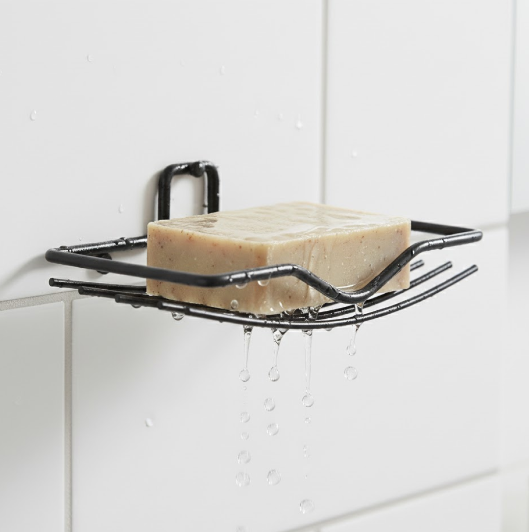 Wall Mount Soap Rack – 2-Piece Bathroom Organizer | VelvetBubbles