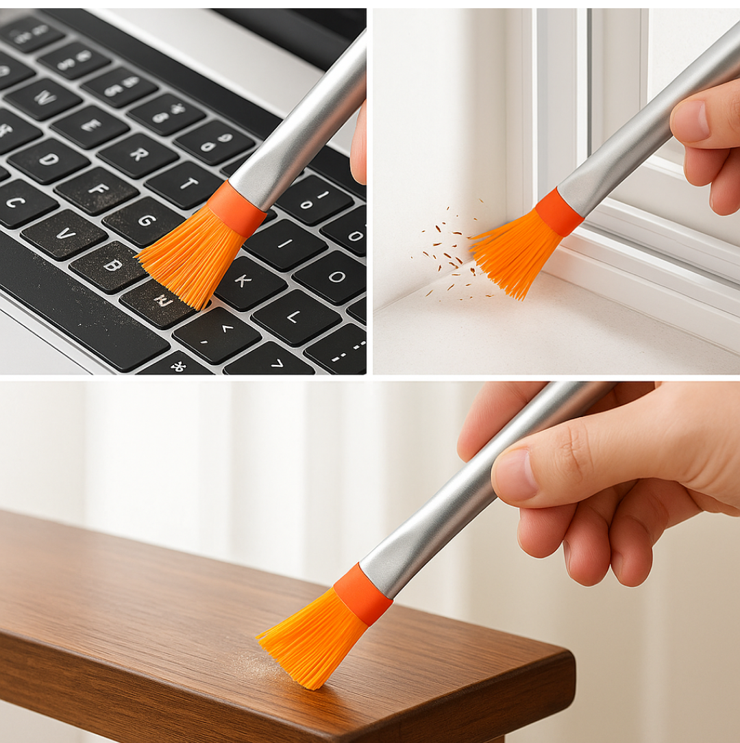 Dust Cleaning Brush – Steel Handle, Deep Clean | Velvet Wipe