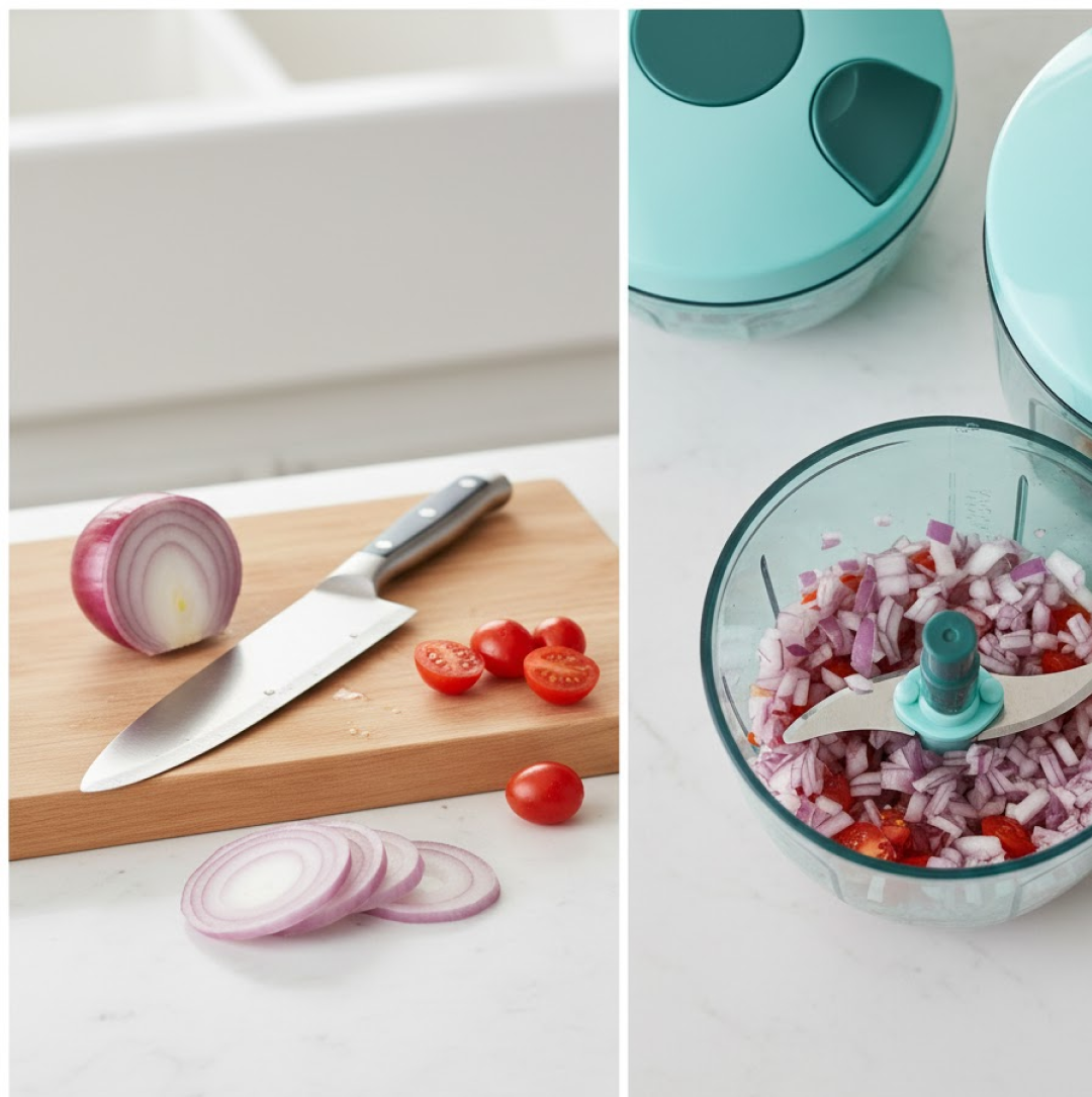 Manual Vegetable Chopper – 5-Blade, 750ml | Quickslice