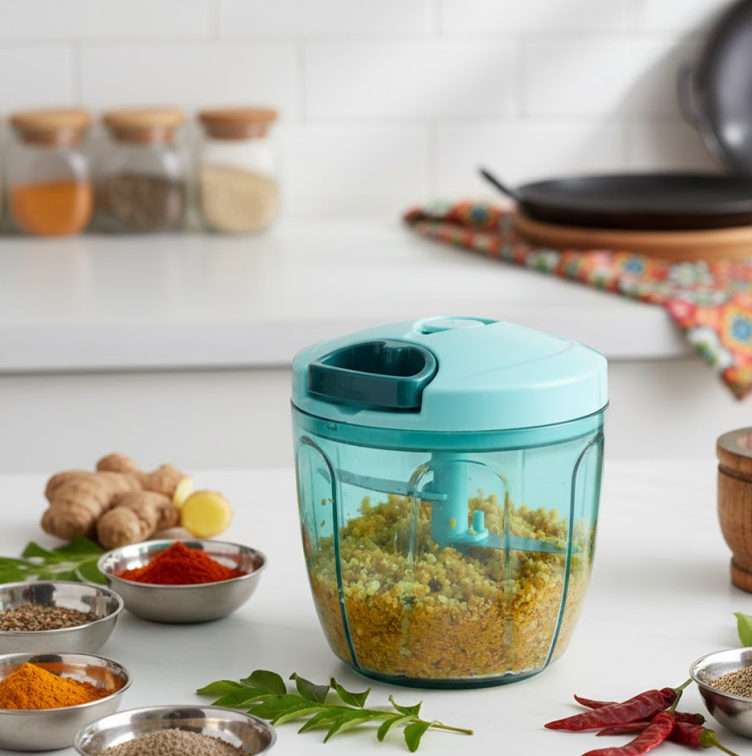 Manual Vegetable Chopper – 5-Blade, 750ml | Quickslice