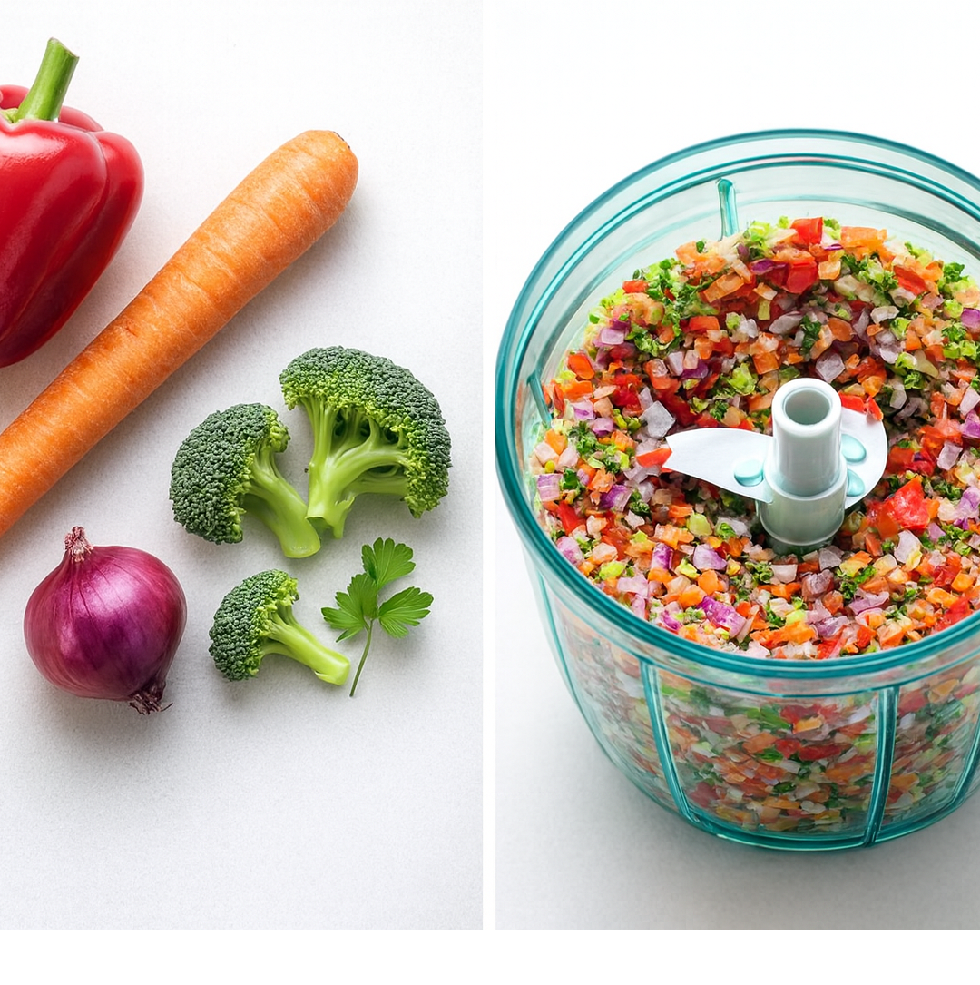 Manual Vegetable Chopper – 5-Blade, 750ml | Quickslice