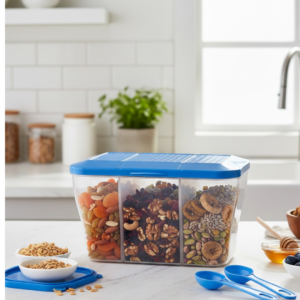 Airtight Storage Container – 750ml 3-Section Jar | Organivo