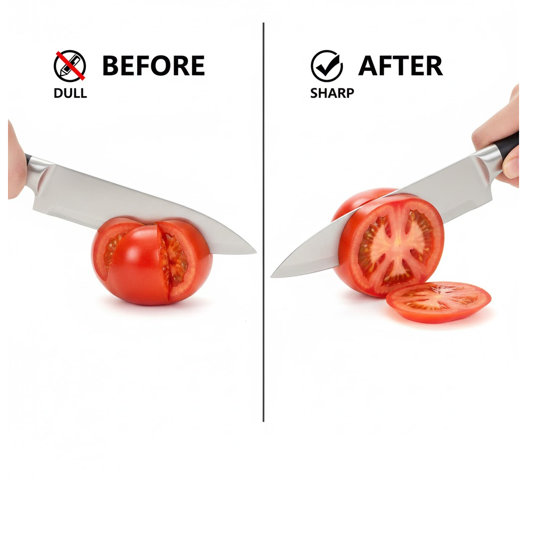 Manual Kitchen Knife Sharpener – 3-Stage Easy-Grip | Quickslice