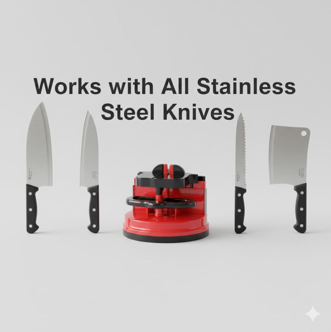 Manual Kitchen Knife Sharpener – 3-Stage Easy-Grip | Quickslice