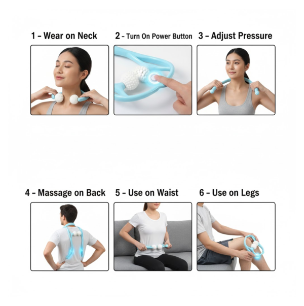 Portable Neck & Shoulder Massager – Pain Relief | Velvet Wellness