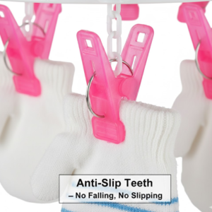 Cloth Drying Hanger – Round with 24 Clips, Space-Saving | Indo Glow