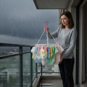 Cloth Drying Hanger – Round with 24 Clips, Space-Saving | Indo Glow